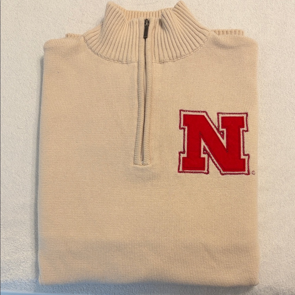 Nebraska Men's Half-Zip Sweater